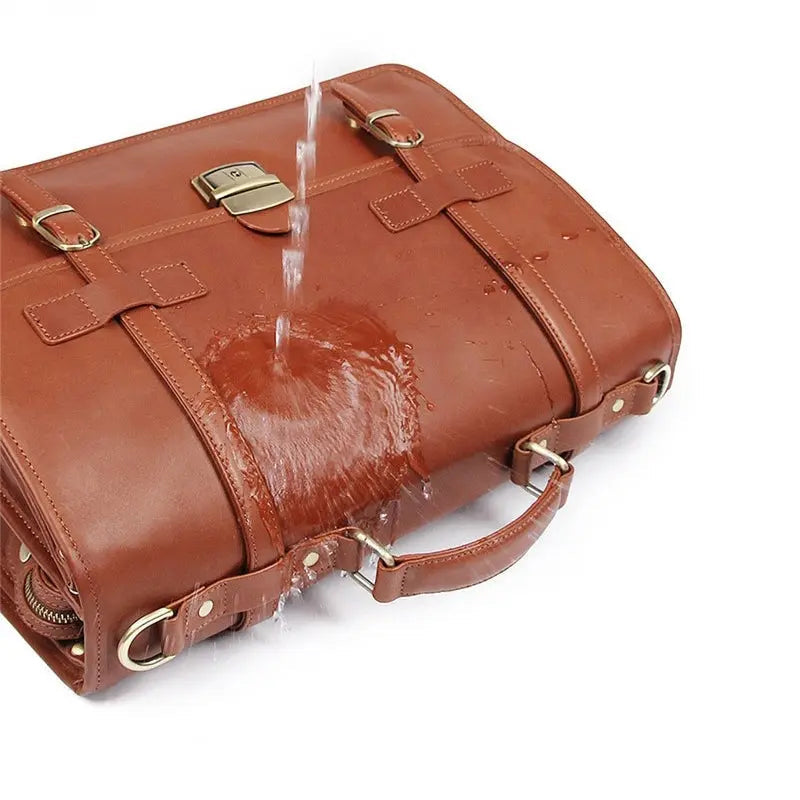 Exquisite Business Leather Briefcase John Freya