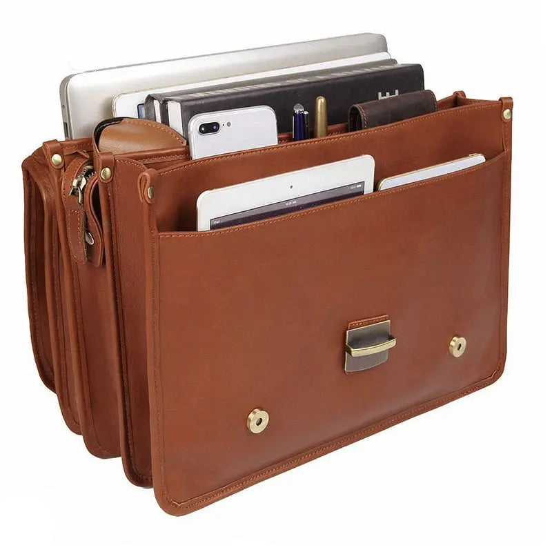 Exquisite Business Leather Briefcase John Freya