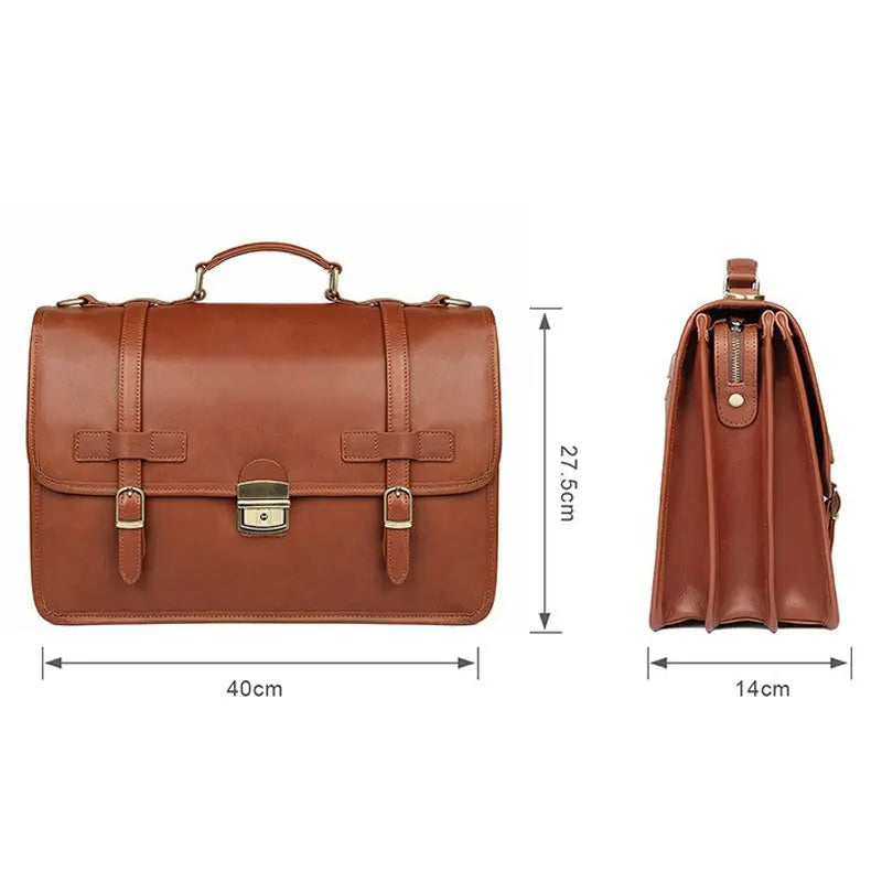 Exquisite Business Leather Briefcase John Freya