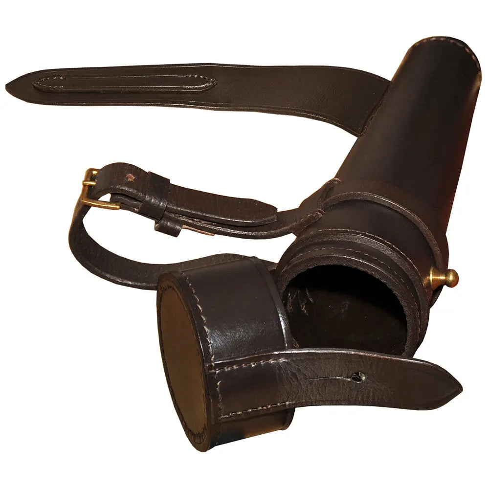 Saddle Hip Steel Flask with Leather Case - John Freya