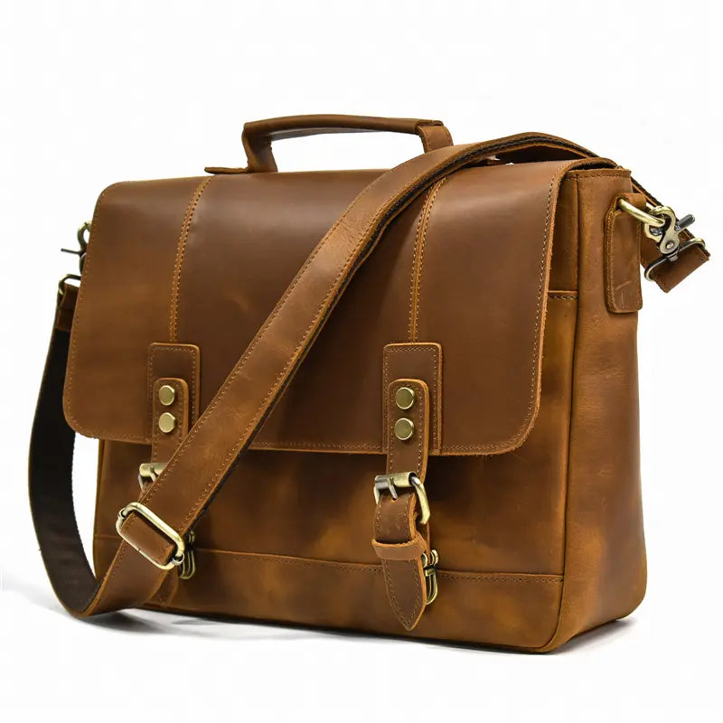 Studio Leather Laptop Bag - John Freya