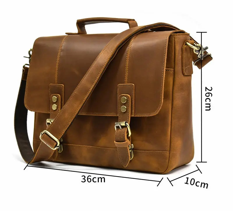 Studio Leather Laptop Bag - John Freya