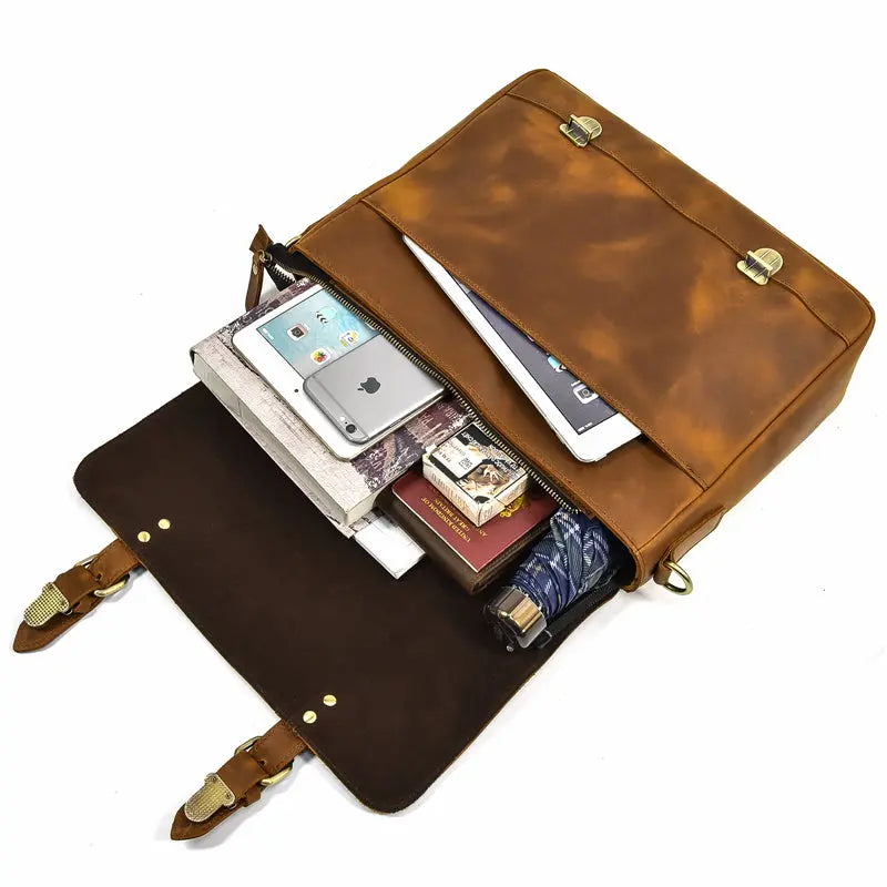 Studio Leather Laptop Bag - John Freya